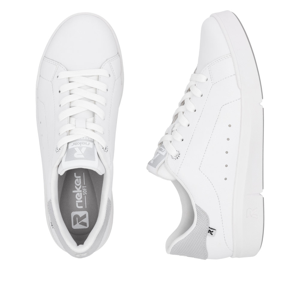 detail Dámské kožené tenisky Rieker Revolution 41902-80 bílá