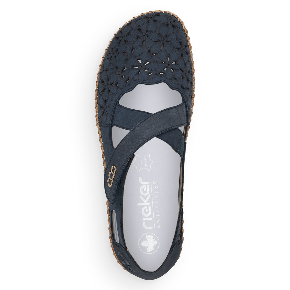 detail Dámské polobotky Rieker 44856-14 modrá