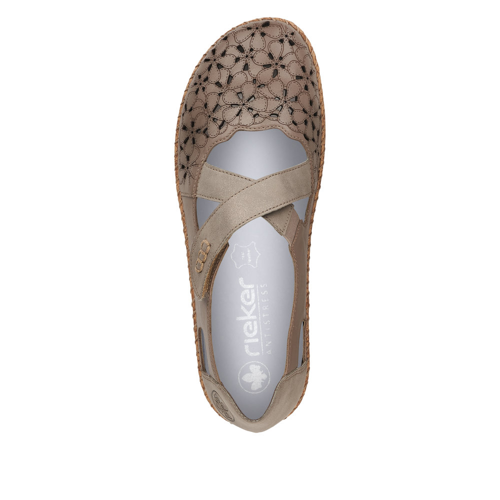 detail Dámské polobotky Rieker 44856-64 béžová