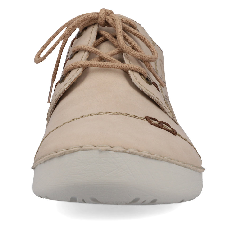 detail Dámské kožené polobotky Rieker 52520-62 béžová