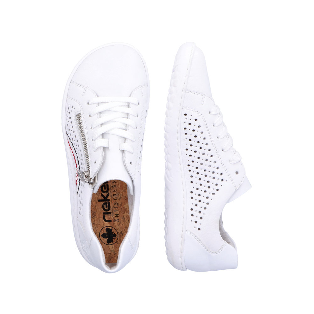 detail Dámské kožené tenisky Rieker 52824-80 bílá