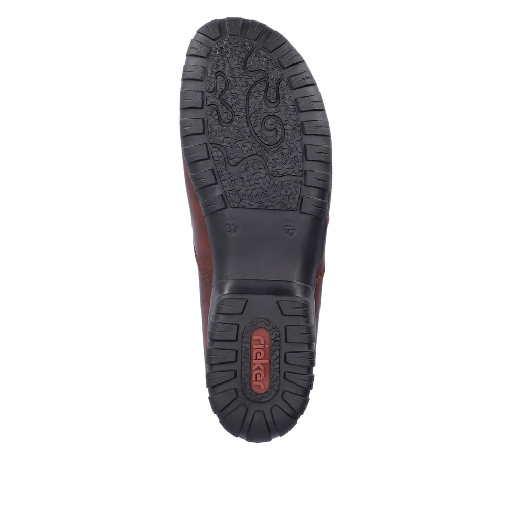 detail Dámská kožená kotníková obuv Rieker L4655-35 červená