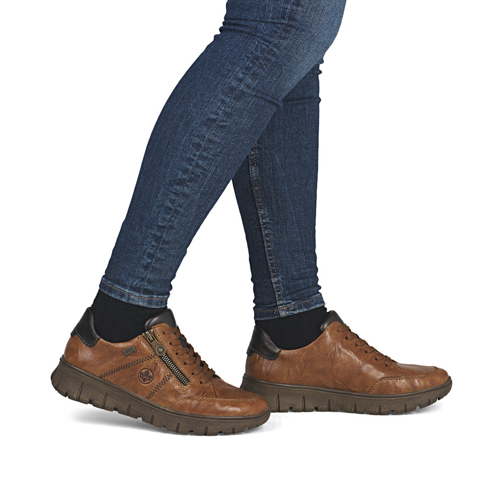 detail Dámské kožené tenisky Rieker N1301-22 hnědá