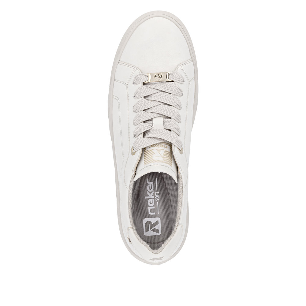 detail Dámské kožené tenisky Rieker W2601-82 bílá