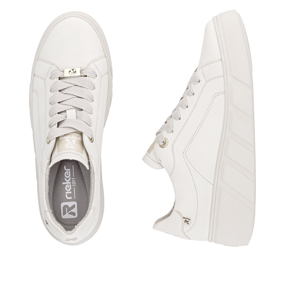 detail Dámské kožené tenisky Rieker W2601-82 bílá