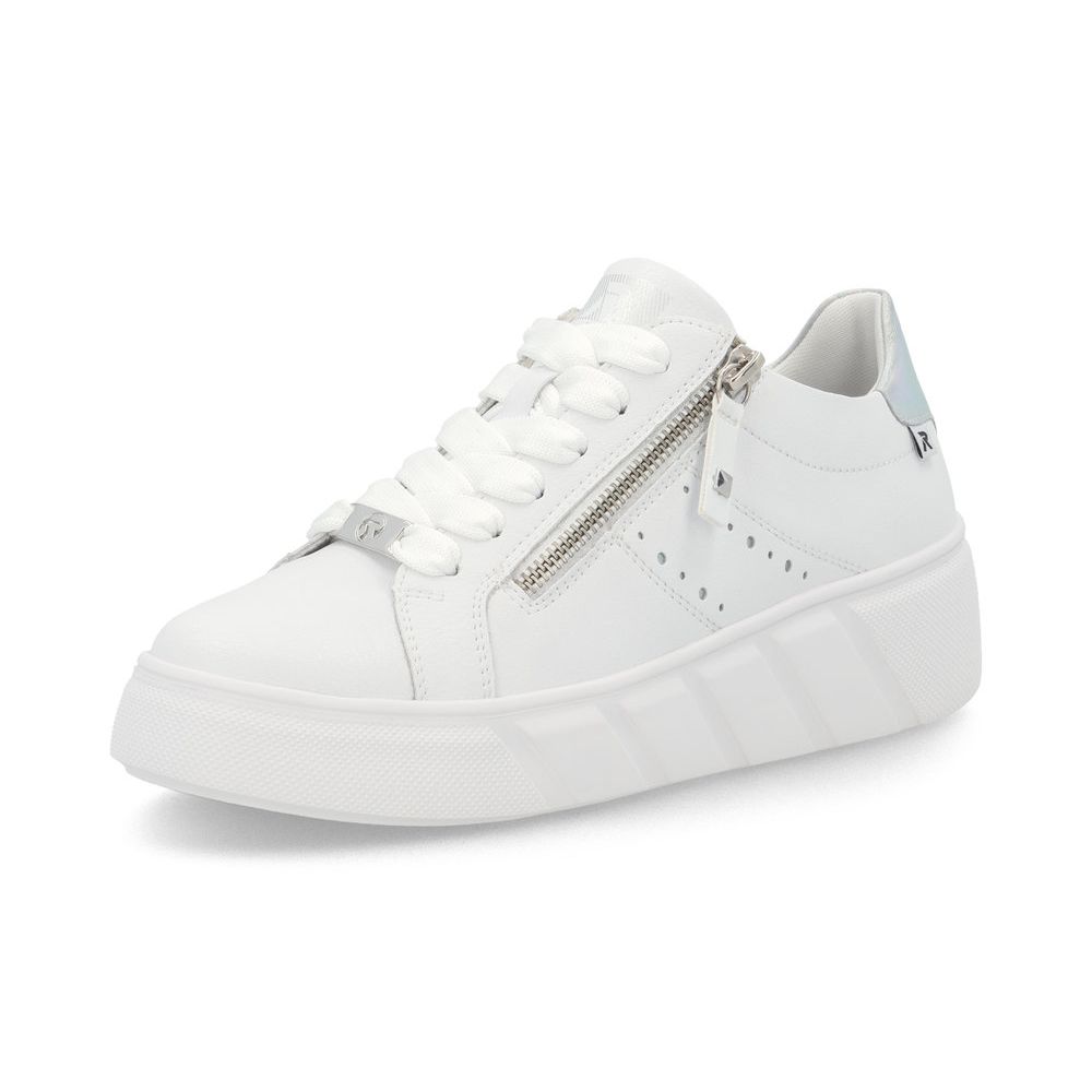 detail Dámské kožené tenisky Rieker W2605-80 bílá