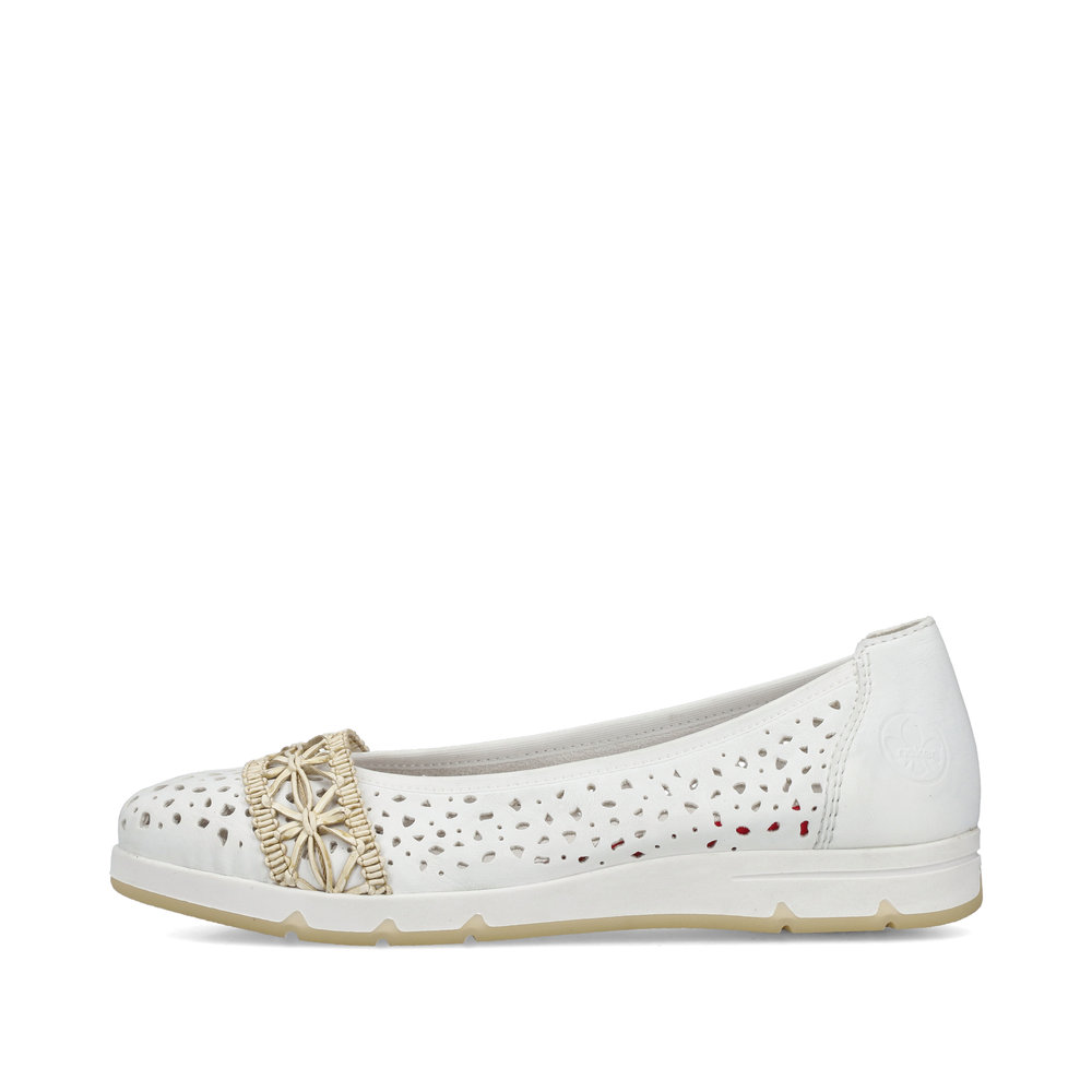 detail Dámské baleríny Rieker L3062-80 bílá