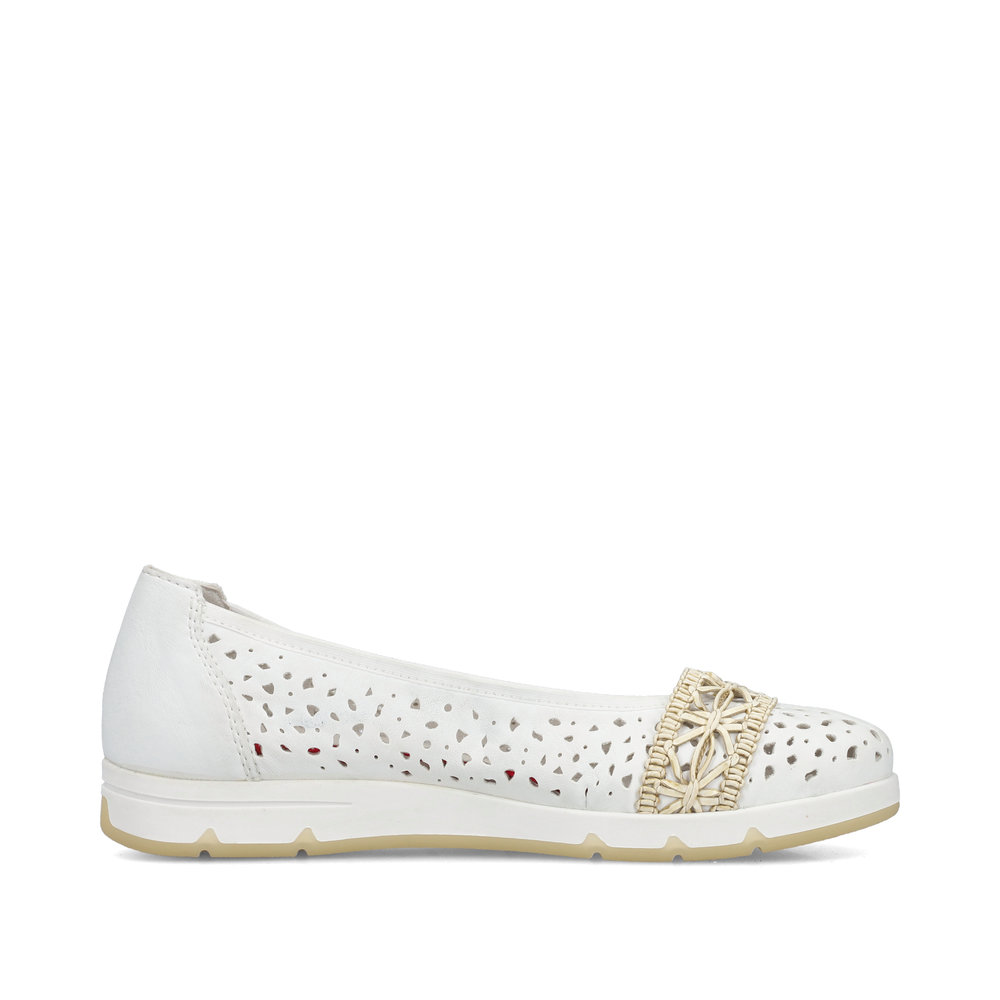 detail Dámské baleríny Rieker L3062-80 bílá