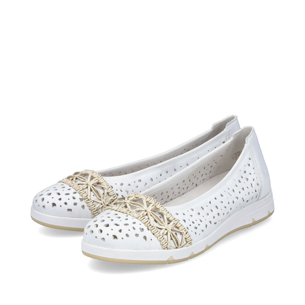 detail Dámské baleríny Rieker L3062-80 bílá