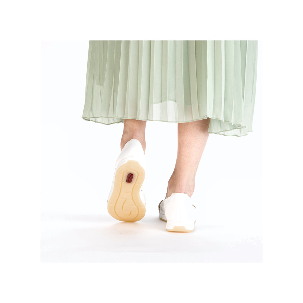 detail Dámské baleríny Rieker L3062-80 bílá