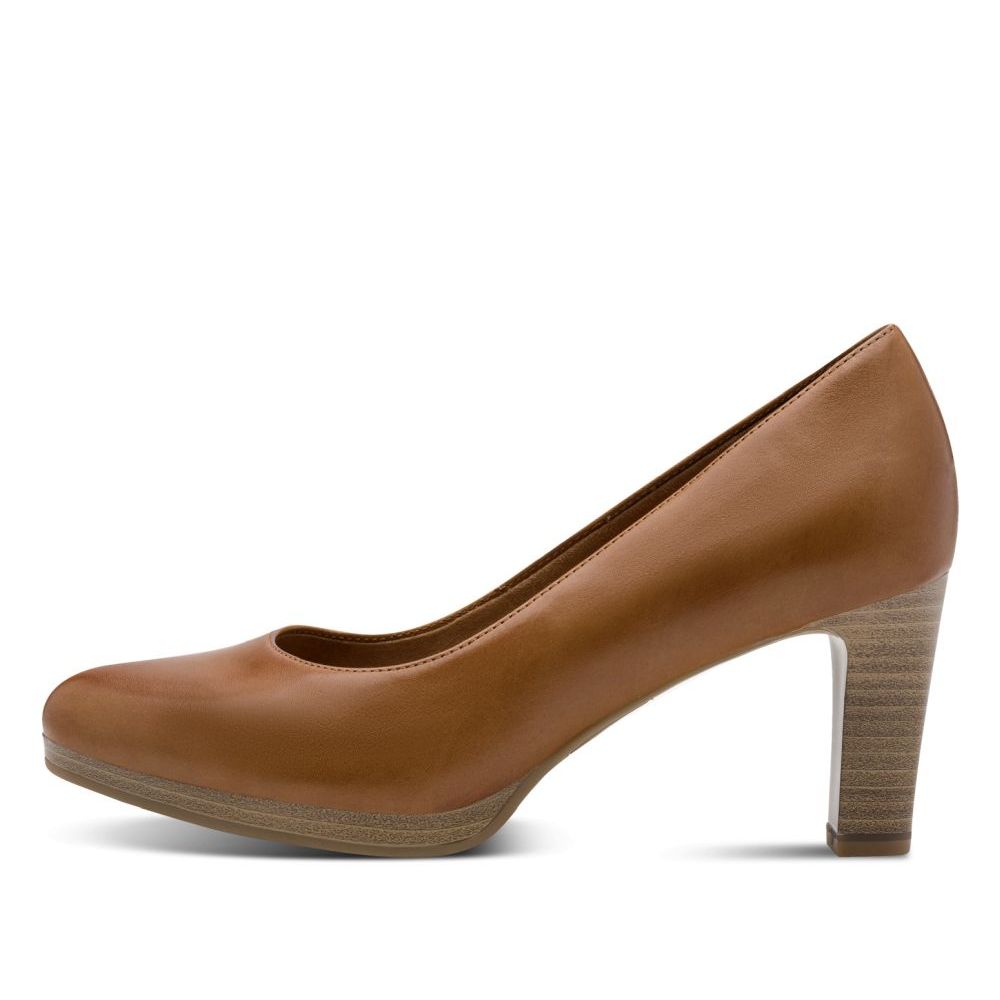 detail Dámské kožené lodičky Tamaris 22433-41 440 hnědá