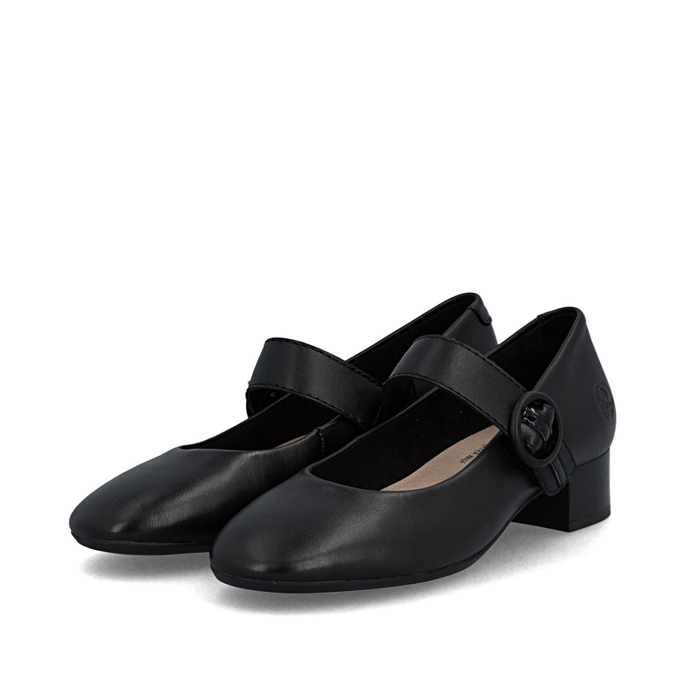 detail Dámské kožené lodičky Rieker 43455-00 černá