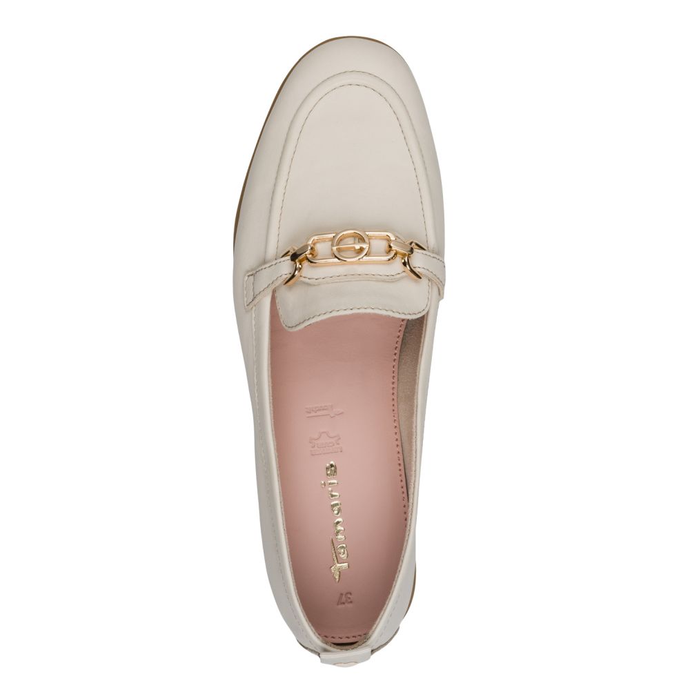 detail Dámské kožené mokasíny Tamaris 24622-46 418 béžová