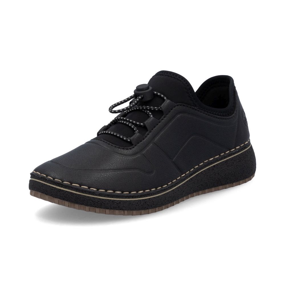 detail Dámské kožené tenisky Rieker 50960-00 černá