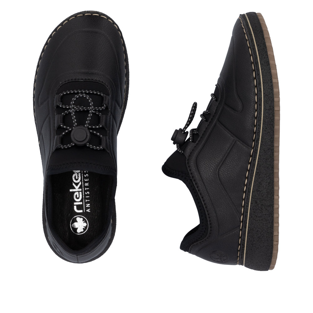detail Dámské kožené tenisky Rieker 50960-00 černá