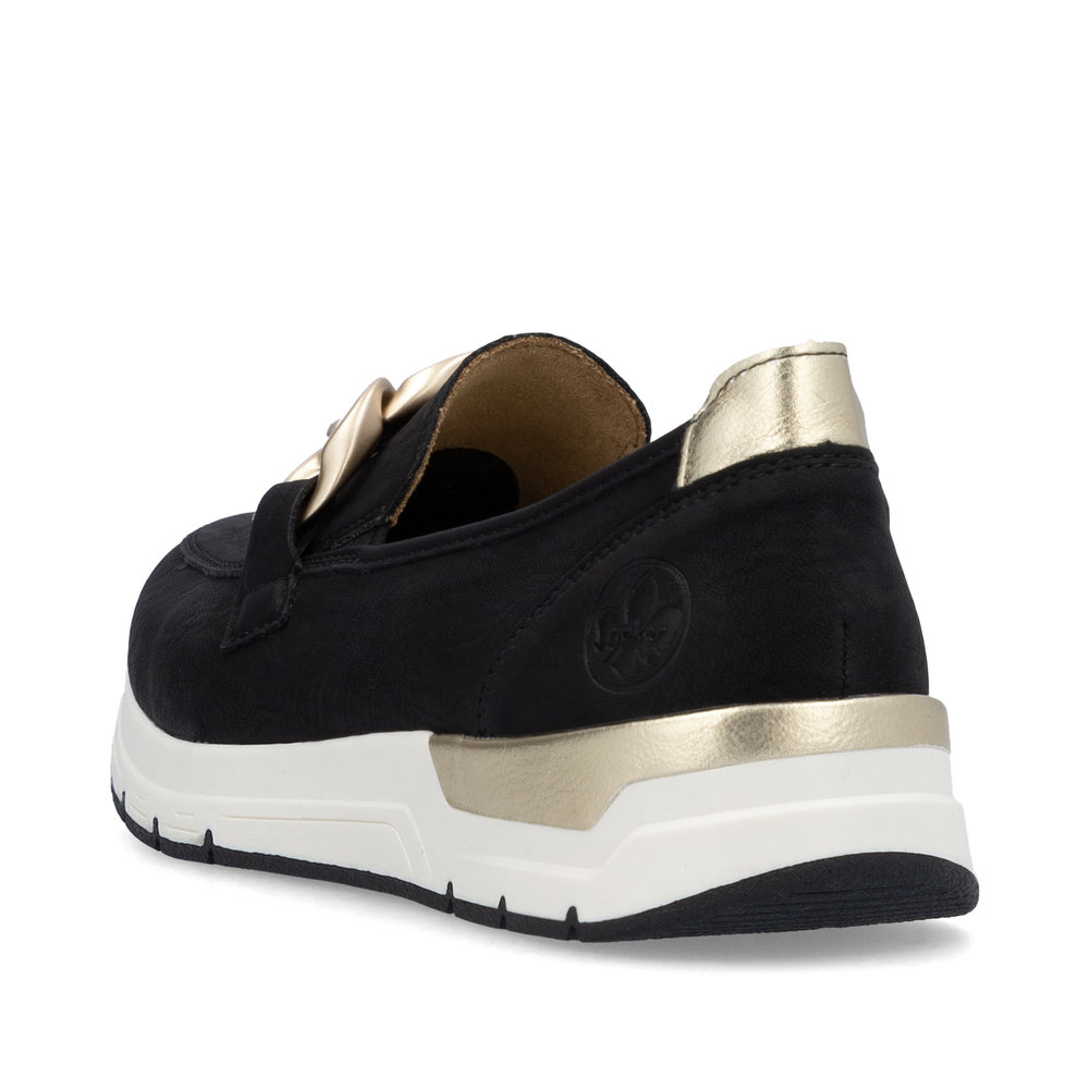 detail Dámské mokasíny Rieker 58944-00 černá