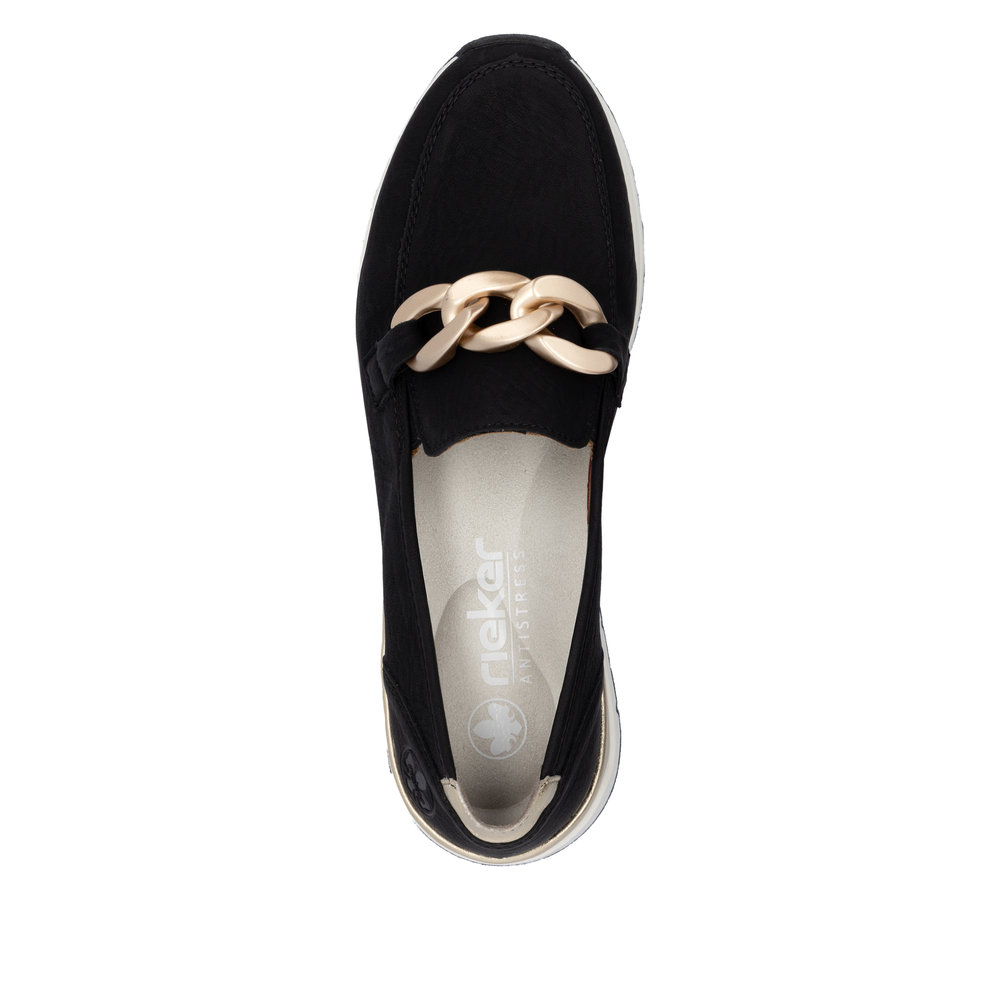 detail Dámské mokasíny Rieker 58944-00 černá