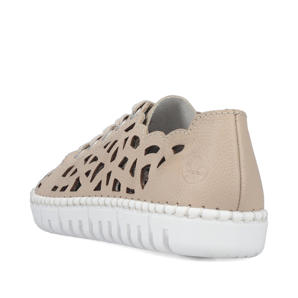 detail Dámské kožené polobotky Rieker M2315-60 béžová