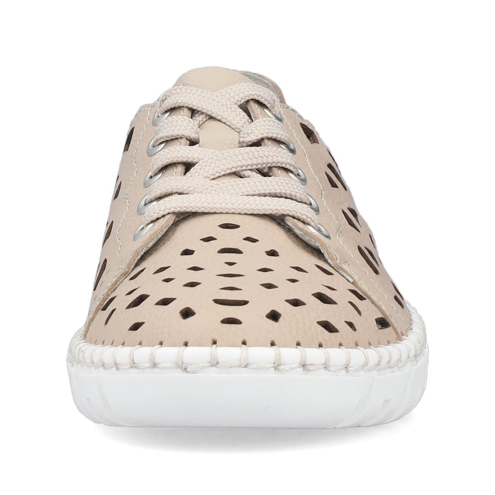 detail Dámské kožené polobotky Rieker M2315-60 béžová