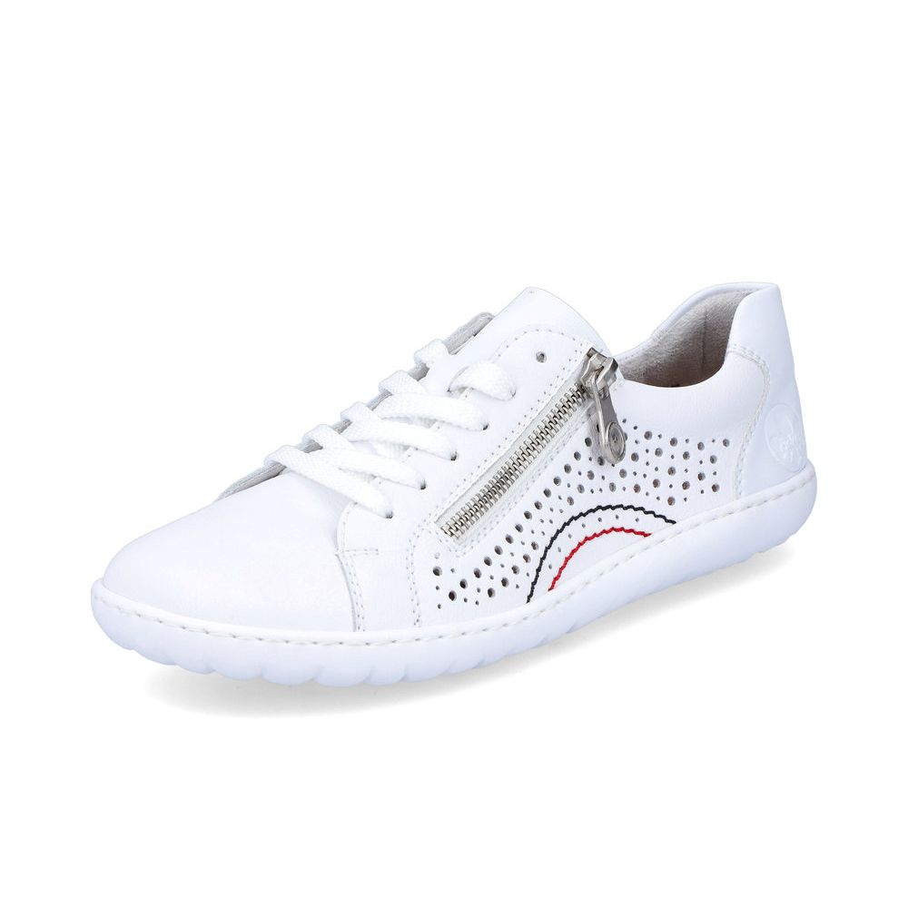 detail Dámské kožené tenisky Rieker 52824-80 bílá