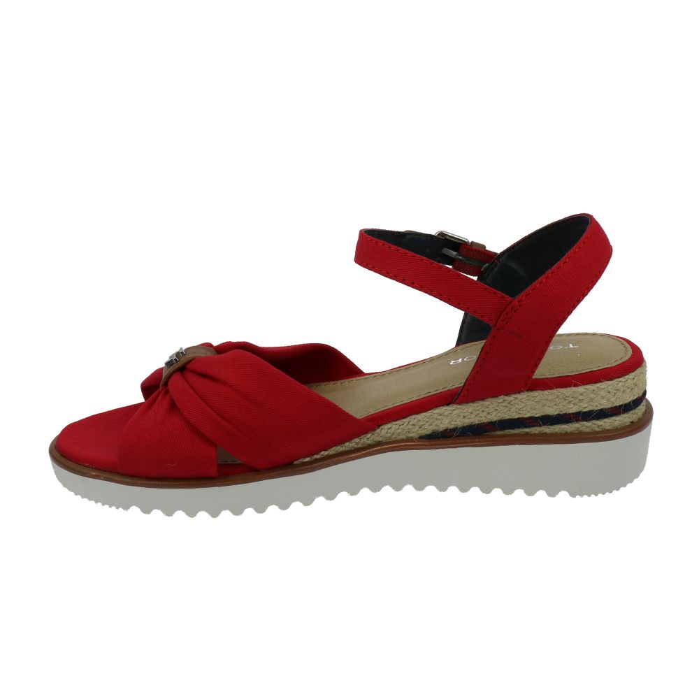 detail Dámské sandály Tom Tailor 1192901 červená