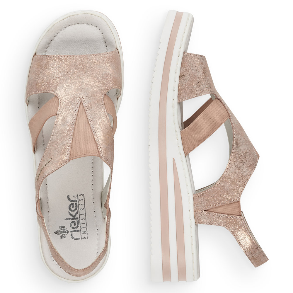 detail Dámské sandály Rieker V02Y5-31 růžová