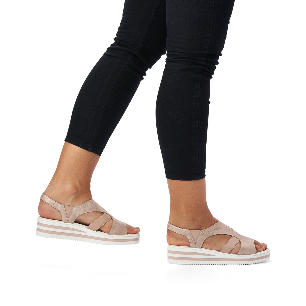 detail Dámské sandály Rieker V02Y5-31 růžová