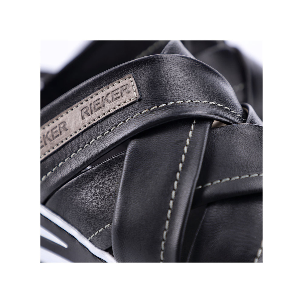 detail Dámské kožené pantofle Rieker V0250-00 černá