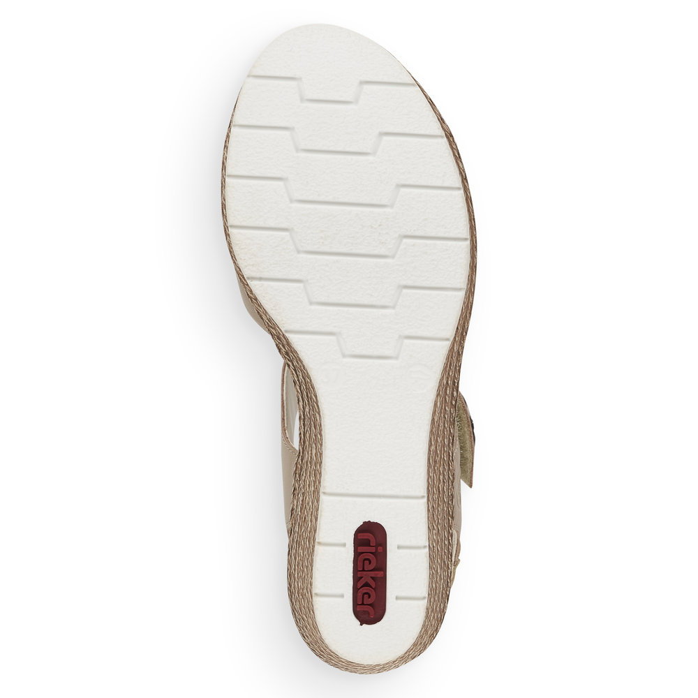 detail Dámské sandály Rieker 619B9-60 béžová