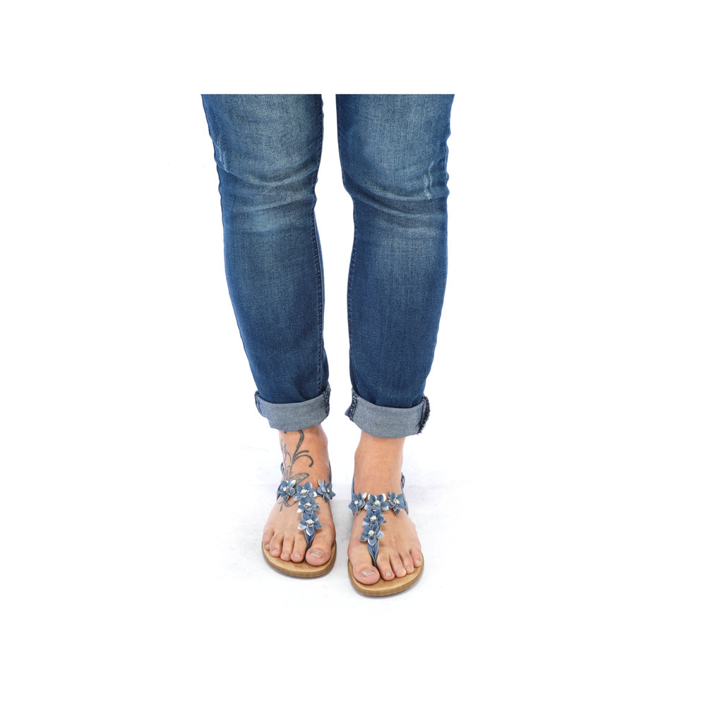 detail Dámské sandály Rieker 64257-12 modrá