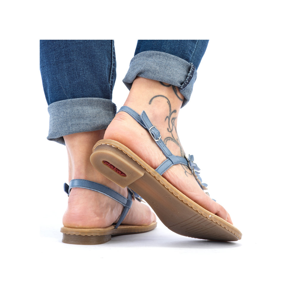 detail Dámské sandály Rieker 64257-12 modrá