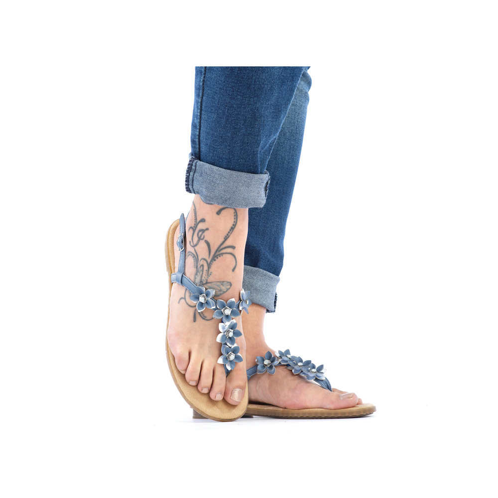 detail Dámské sandály Rieker 64257-12 modrá