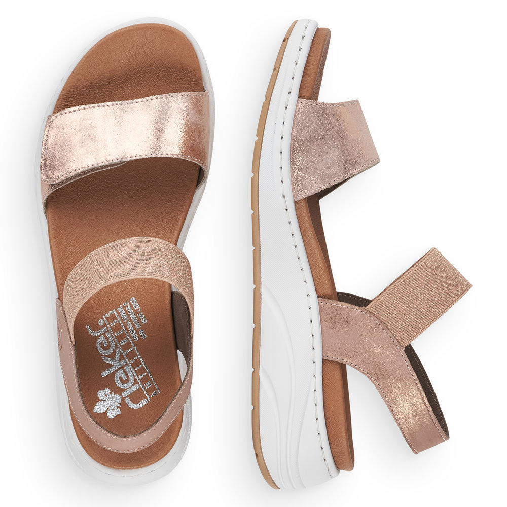 detail Dámské sandály Rieker 64300-31 růžová