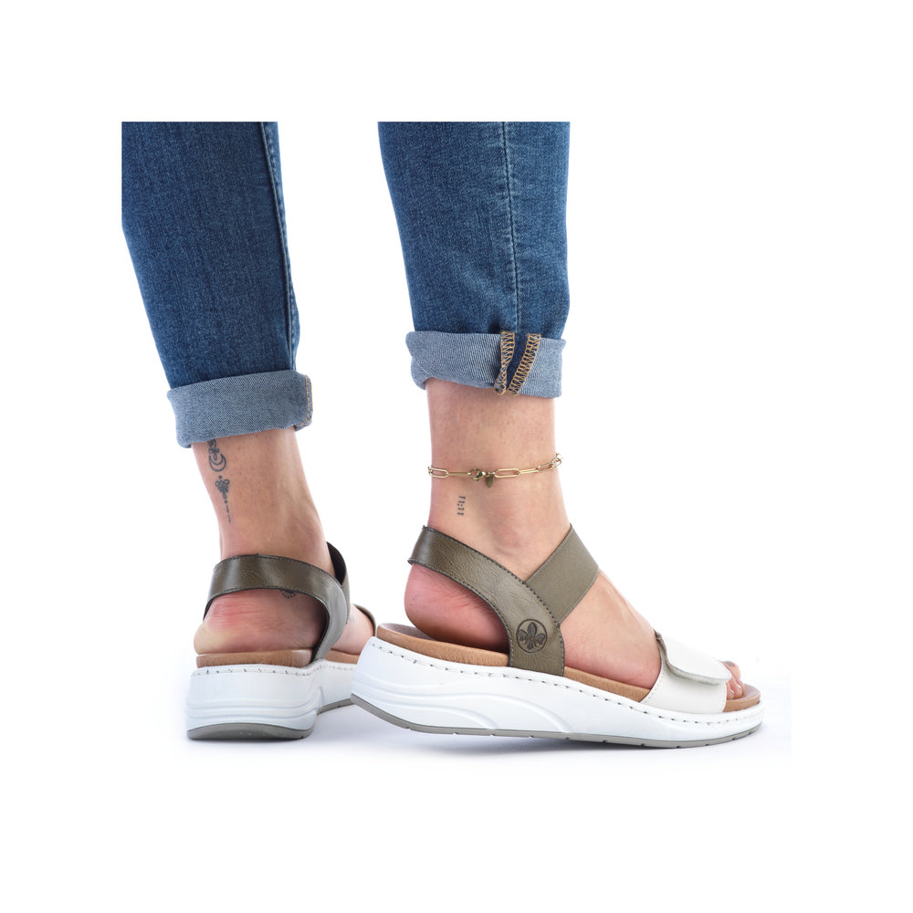 detail Dámské sandály Rieker 64300-54 zelená