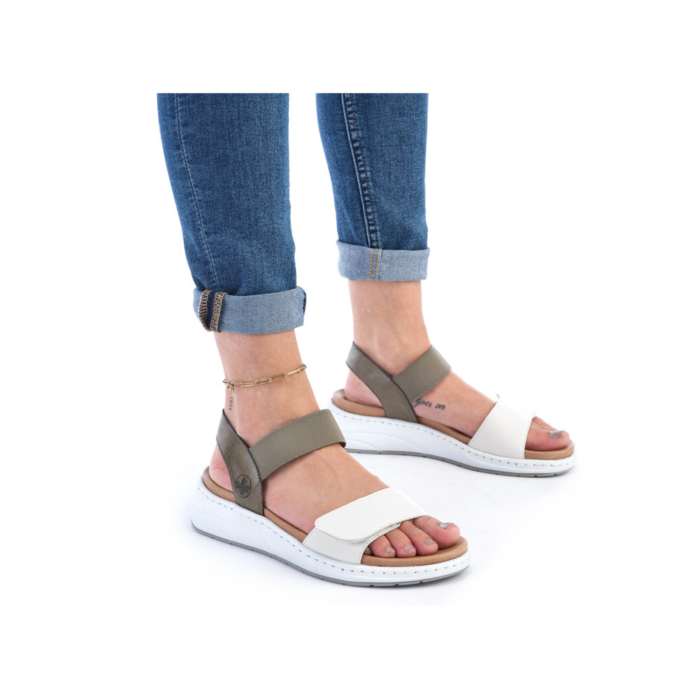 detail Dámské sandály Rieker 64300-54 zelená