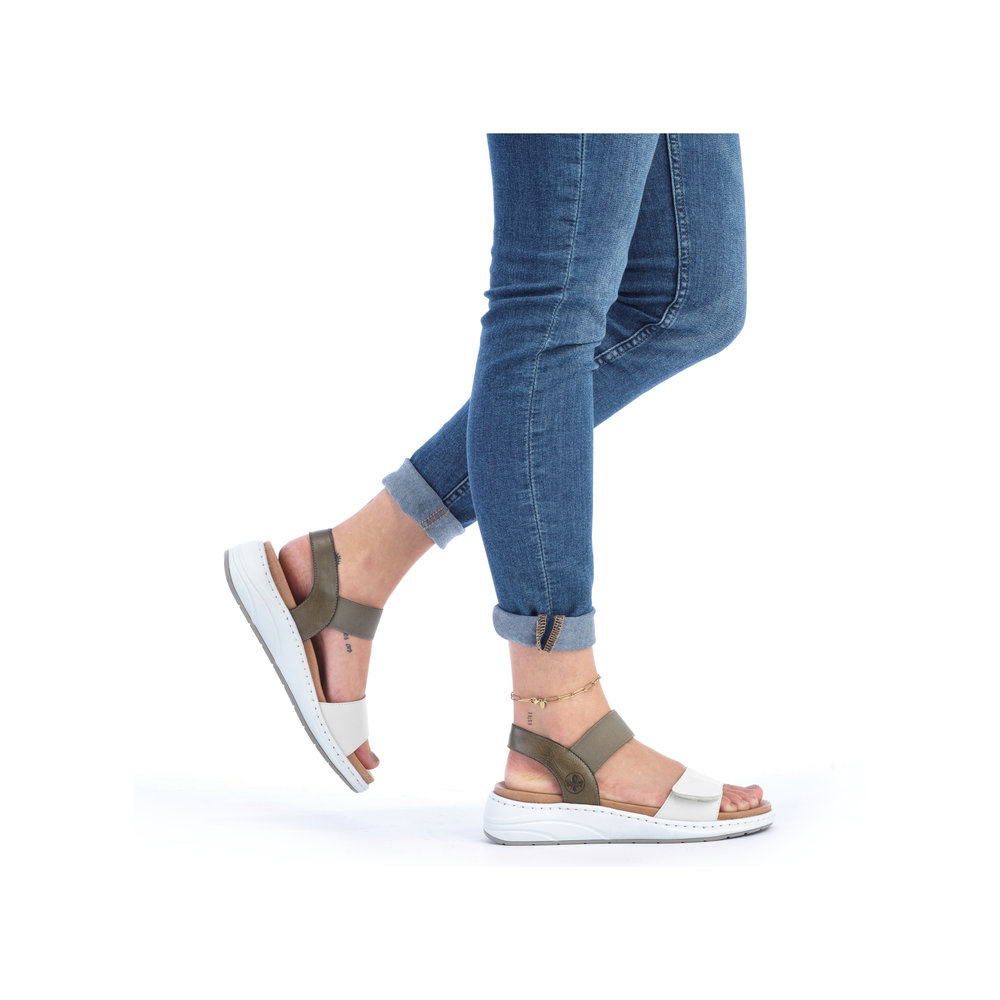 detail Dámské sandály Rieker 64300-54 zelená