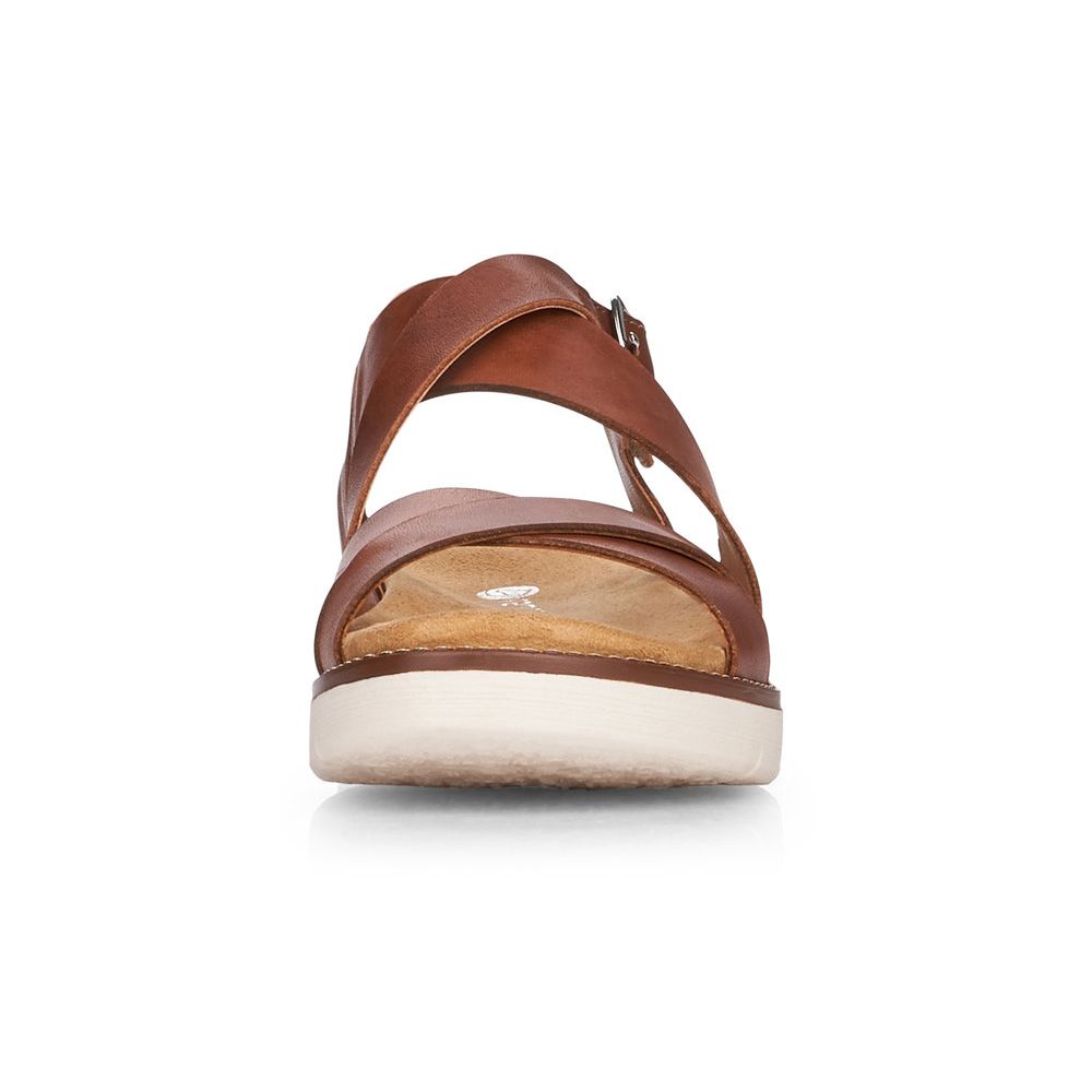 detail Dámské kožené sandály Remonte D2060-24 hnědá