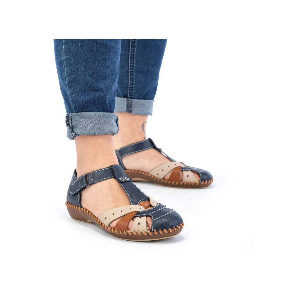 detail Dámské sandály Rieker M1655-14 modrá