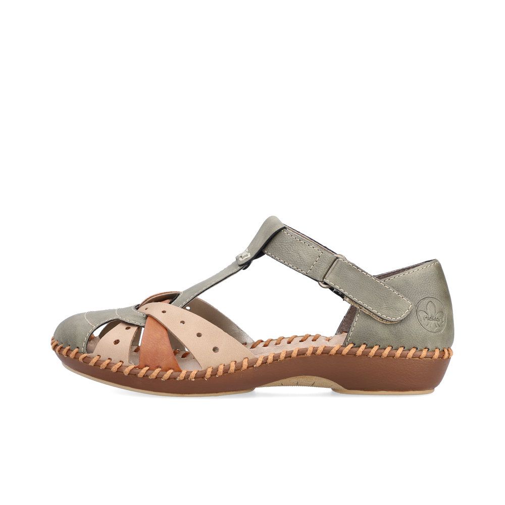 detail Dámské sandály Rieker M1655-54 zelená