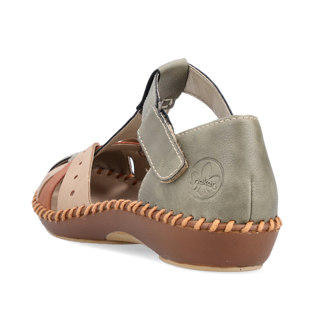 detail Dámské sandály Rieker M1655-54 zelená