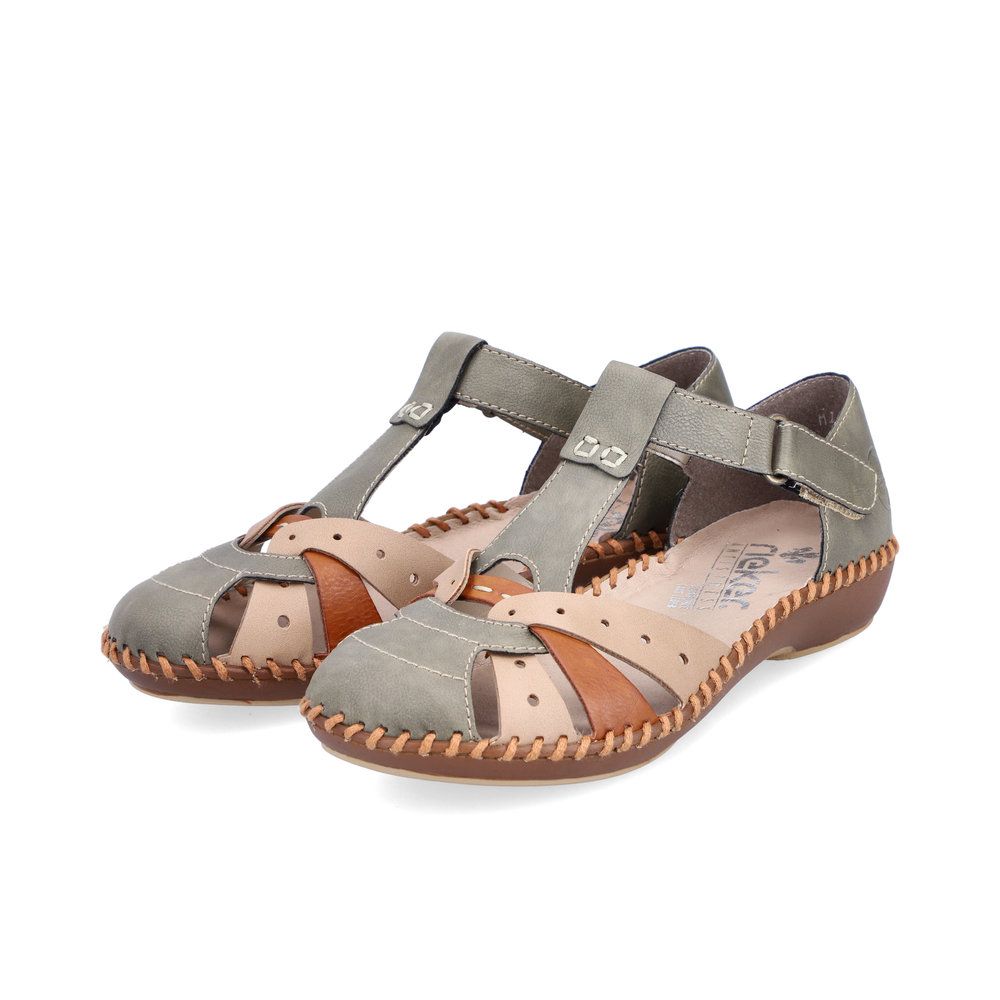 detail Dámské sandály Rieker M1655-54 zelená