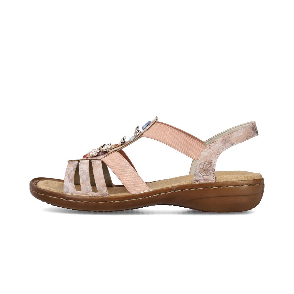 detail Dámské sandály Rieker 60855-31 růžová