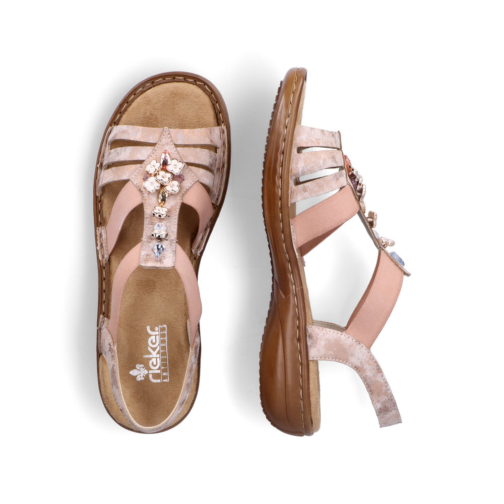 detail Dámské sandály Rieker 60855-31 růžová