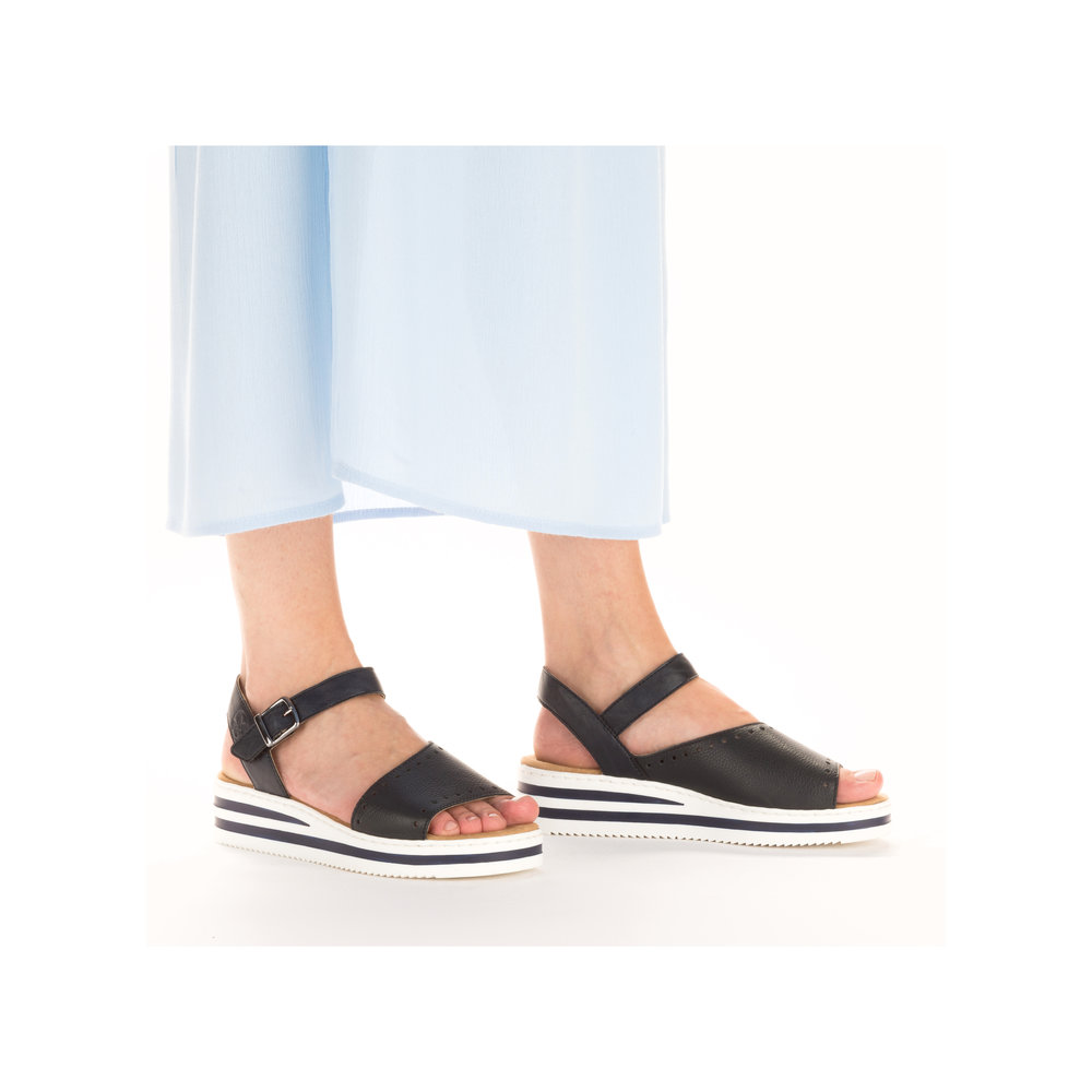 detail Dámské sandály Rieker V0255-14 modrá