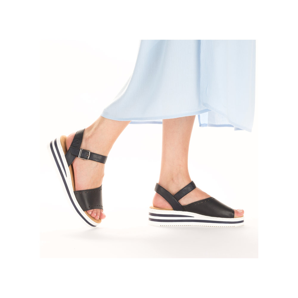 detail Dámské sandály Rieker V0255-14 modrá