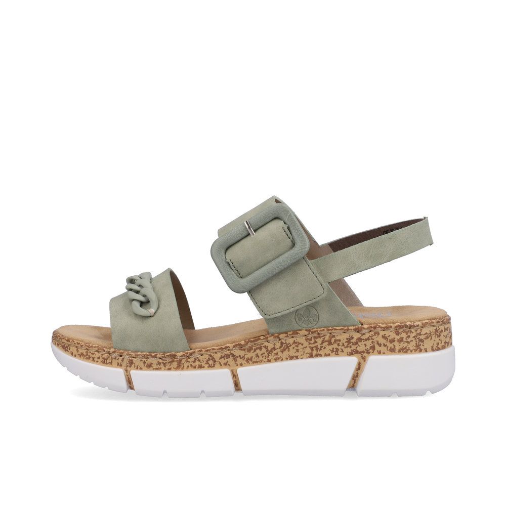 detail Dámské sandály Rieker V2350-52 zelená