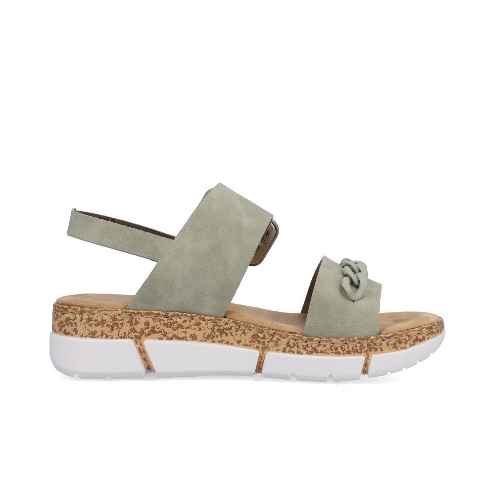 detail Dámské sandály Rieker V2350-52 zelená