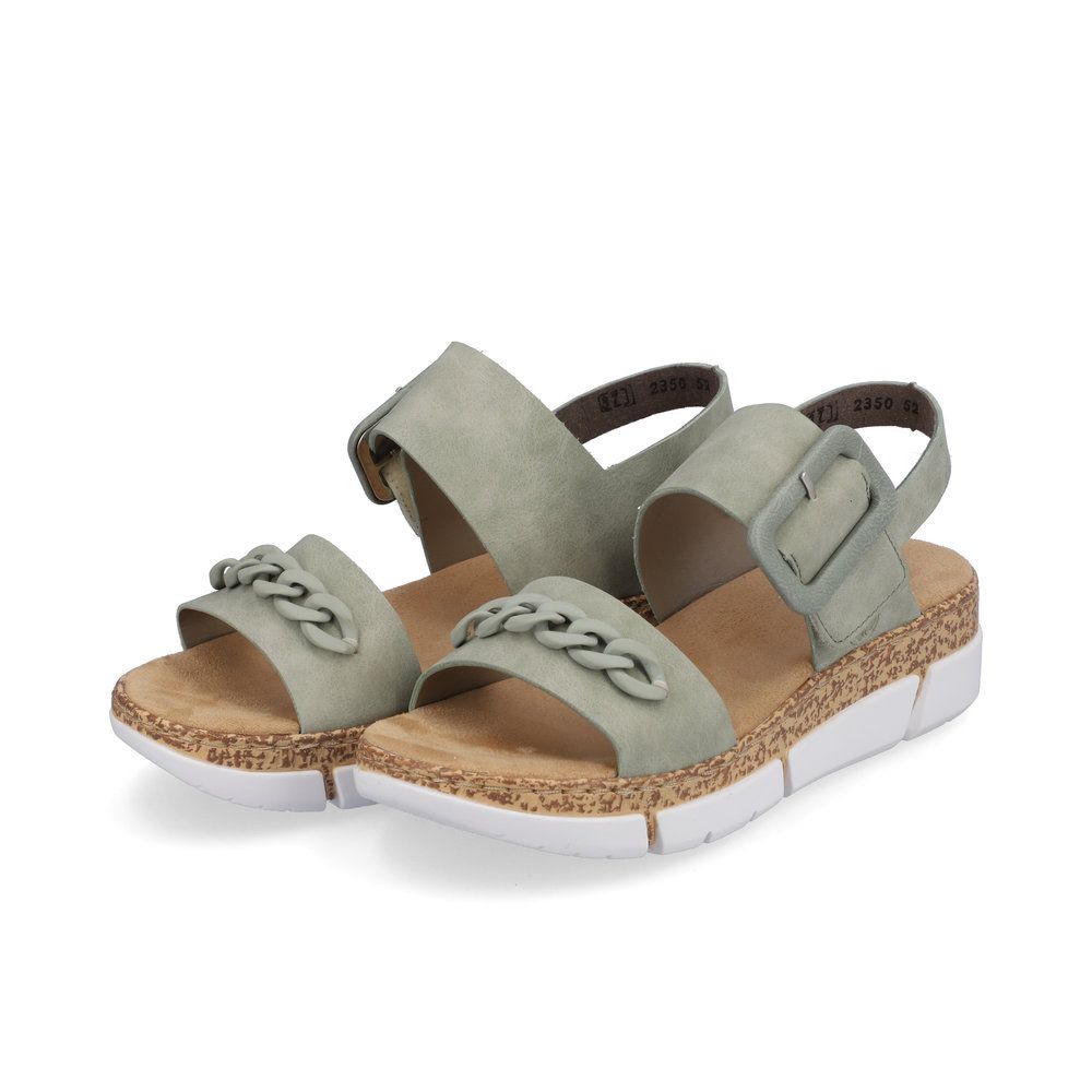 detail Dámské sandály Rieker V2350-52 zelená