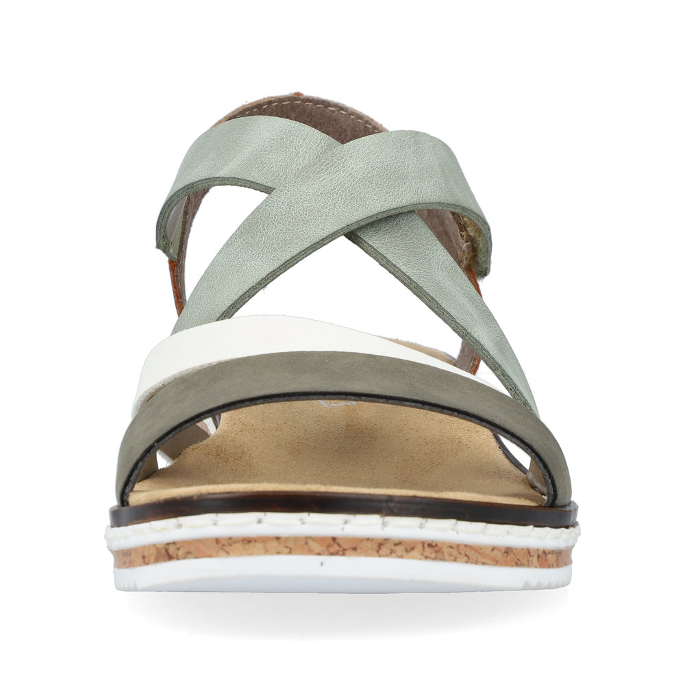 detail Dámské sandály Rieker V3663-52 zelená