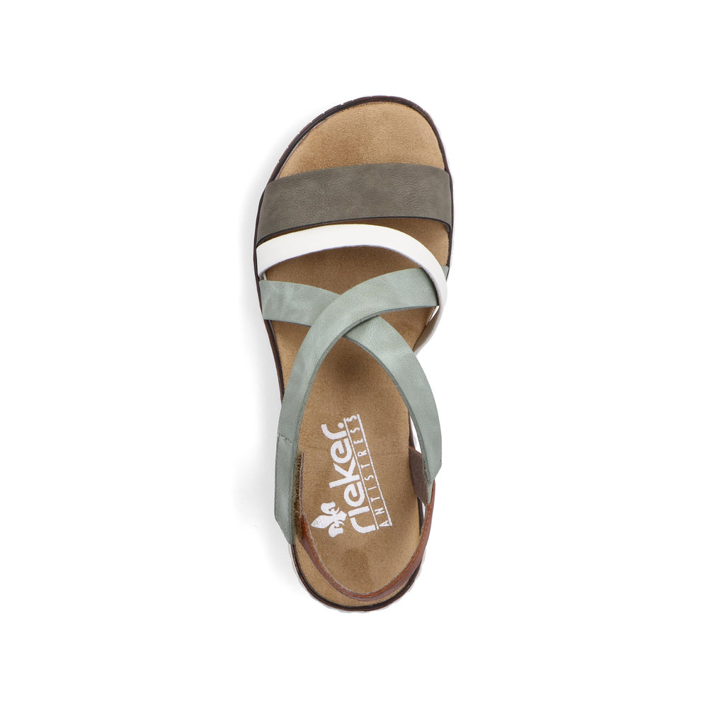 detail Dámské sandály Rieker V3663-52 zelená